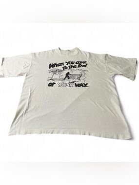 Vintage 90s When You Come To The End Of Your Way Jesus Shirt Size XL